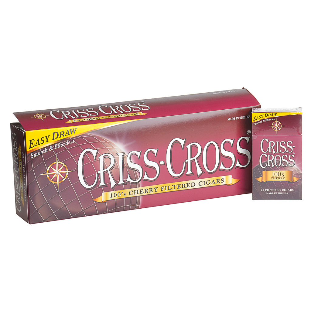 Criss Cross Cherry Filtered Cigars 10 Packs of 20 1