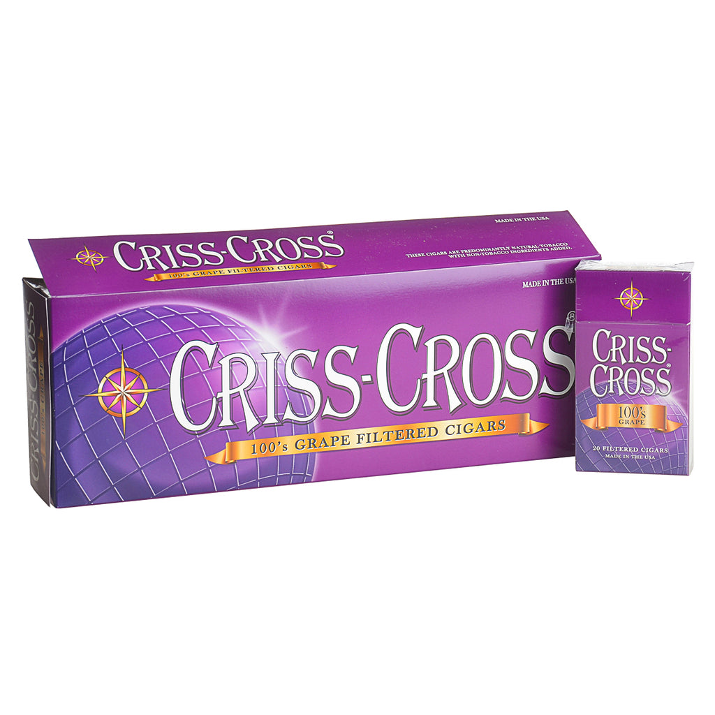 Criss Cross Grape Filtered Cigars 10 Packs of 20 1