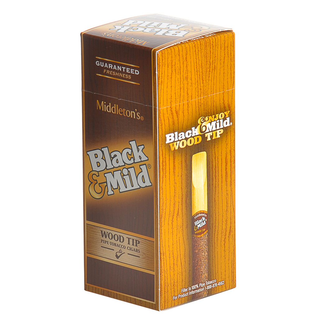 Middleton's Black & Mild Wood Tip Cigars Box of 25 1