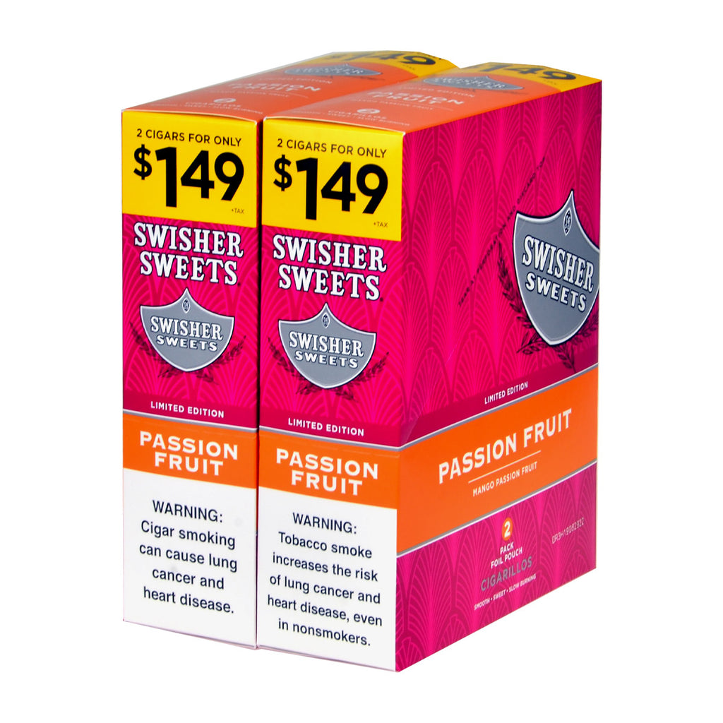Swisher Sweets Cigarillos 1.49 Pre Priced 30 Pouches of 2 Passion Fruit 1