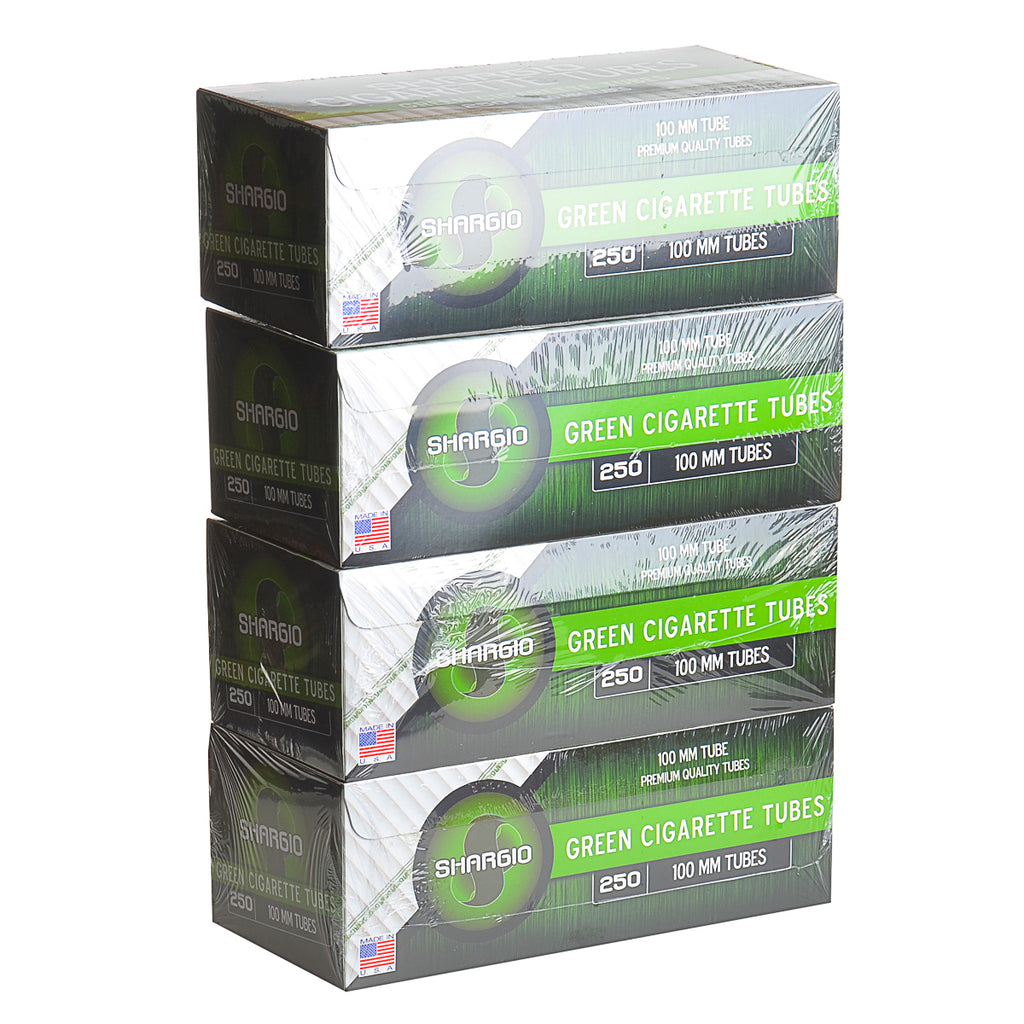 Shargio Filter Tubes 100 mm Size Green (Menthol) 4 Cartons of 250 1