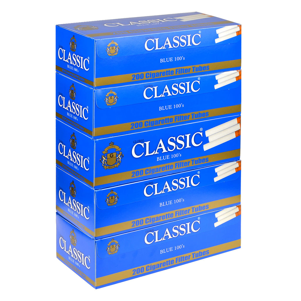 Classic Filter Tubes 100mm Blue (Light) 5 Cartons of 200 1