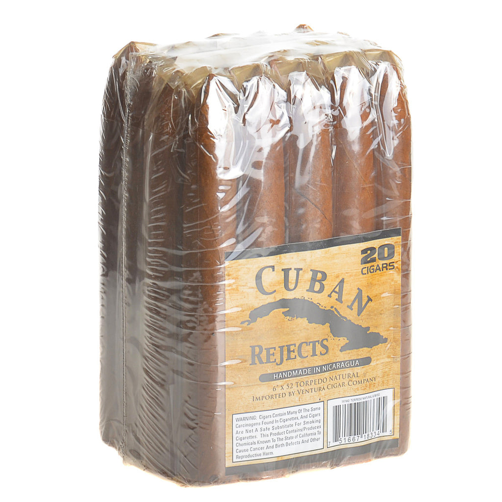 Cuban Rejects Torpedo Natural Cigars Pack of 20 1