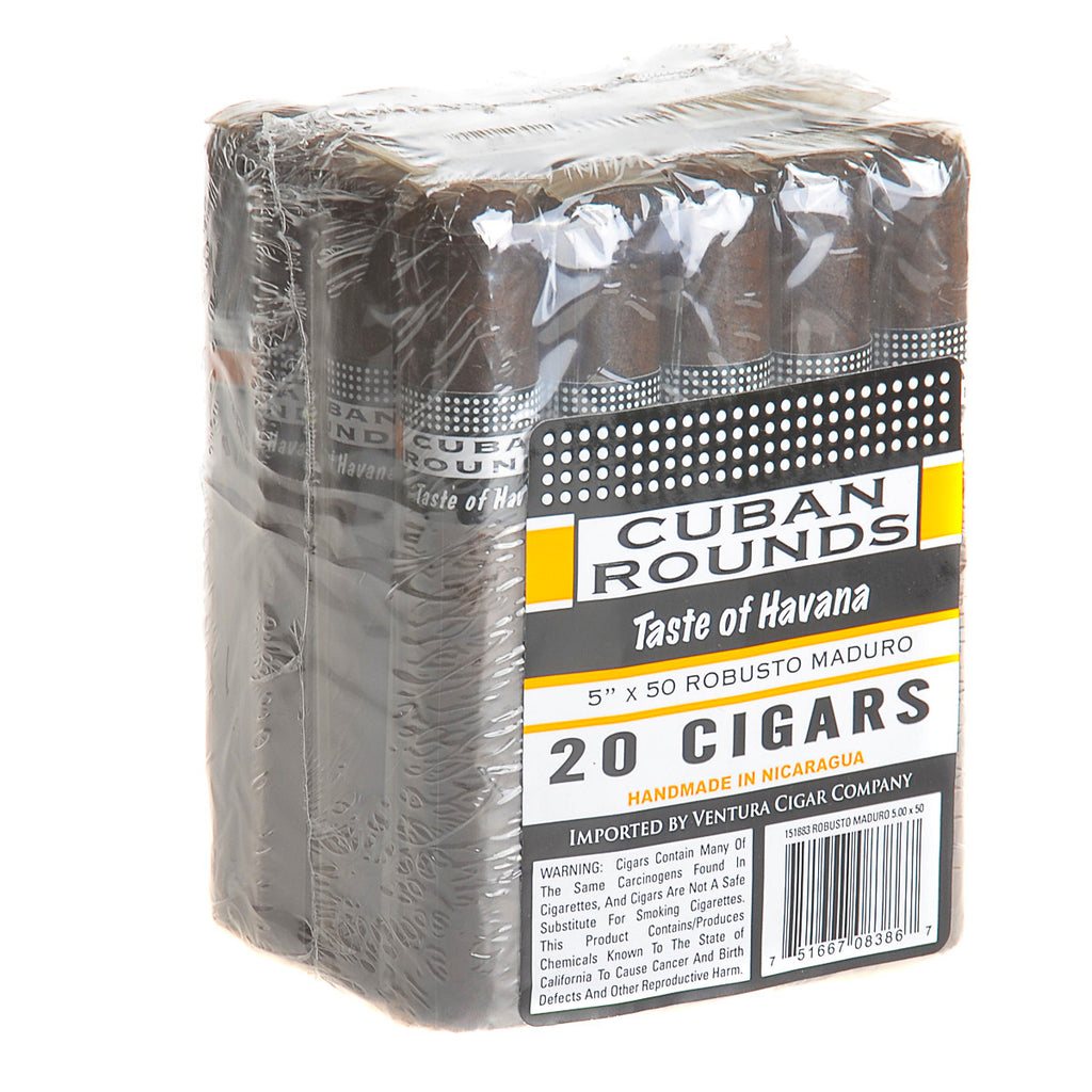 Cuban Rounds Robusto Maduro Cigars Pack of 20 1