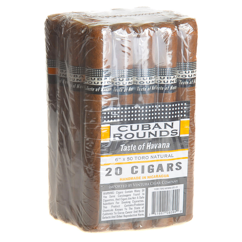 Cuban Rounds Toro Natural Cigars Pack of 20 1
