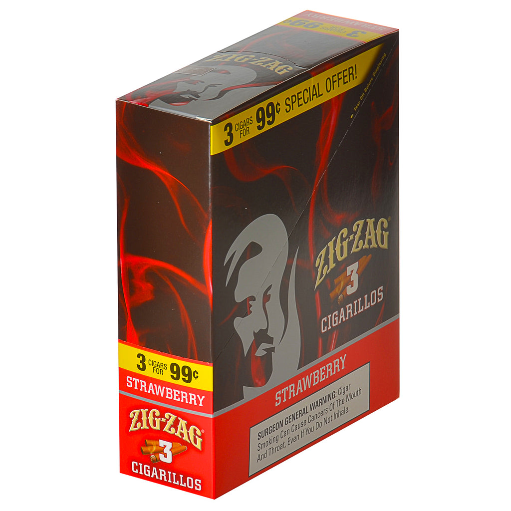 Zig Zag Strawberry Cigarillos 3 for 99 Cents 15 Pouches of 3 1