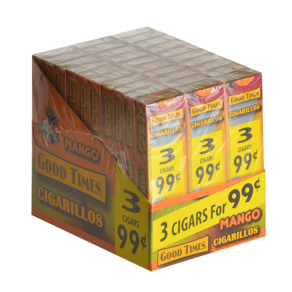 Good Times Cigarillos Mango Pre Priced 30 Packs of 3 1