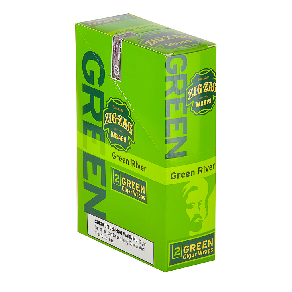 Zig Zag Wraps Premium Green Green River 25 Packs of 2 1