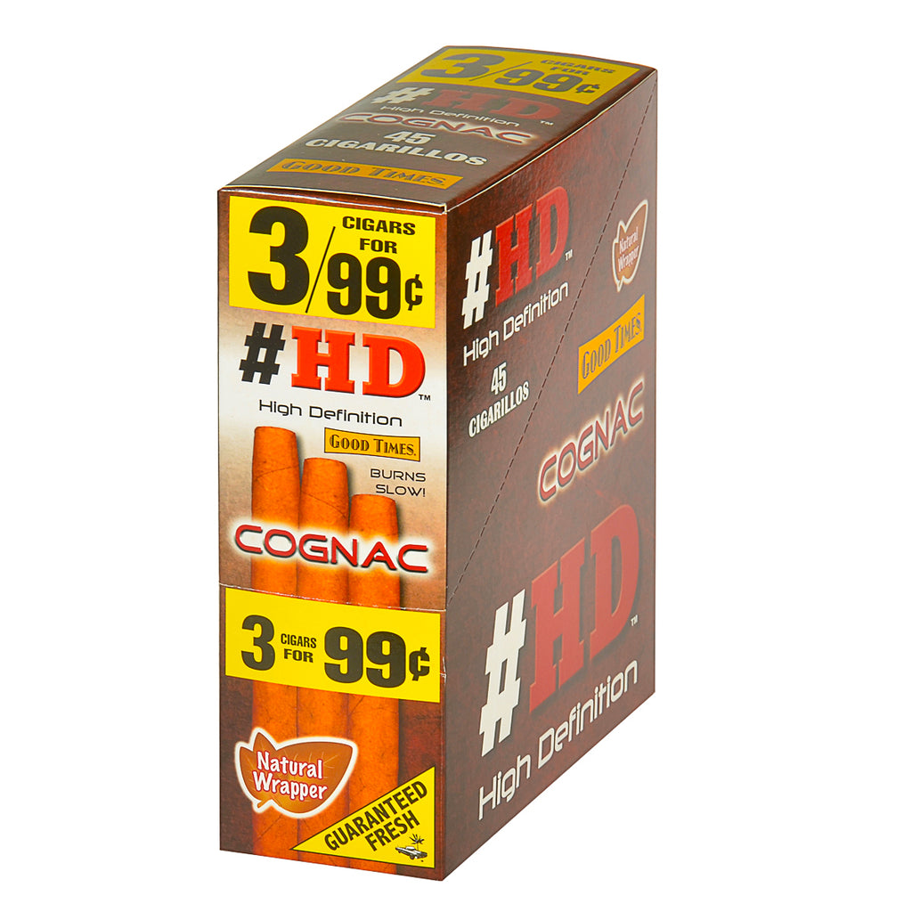 Good Times HD Cigarillos 3 For 99c Cognac 15 Pouches 1