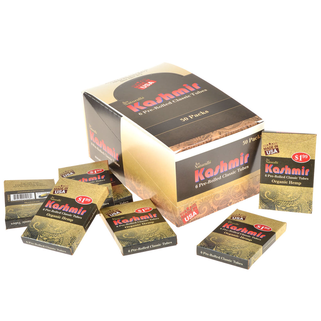 Kashmir Pre-Rolled Classic Tubes $1.99 Organic 30 Packs of 6 1
