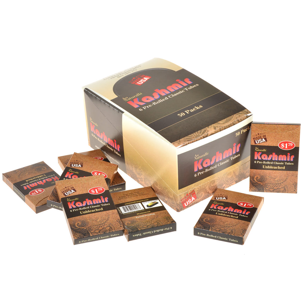 Kashmir Pre-Rolled Classic Tubes $1.79 Unbleached 30 Packs of 6 1