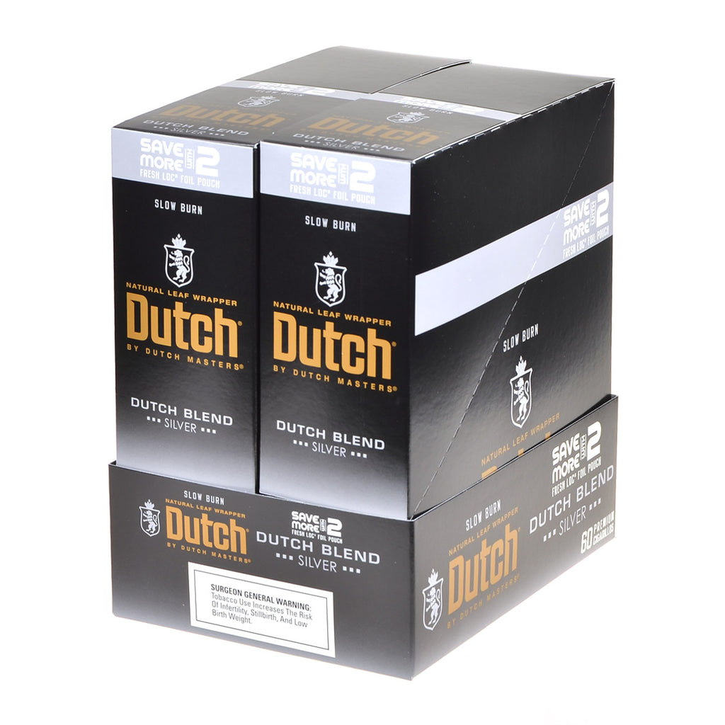 Dutch Masters Foil Fresh Blend Silver Cigarillos 30 Packs of 2 1