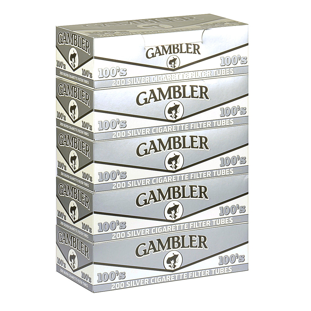 Gambler Filter Tubes 100 mm Silver 5 Cartons of 200 1