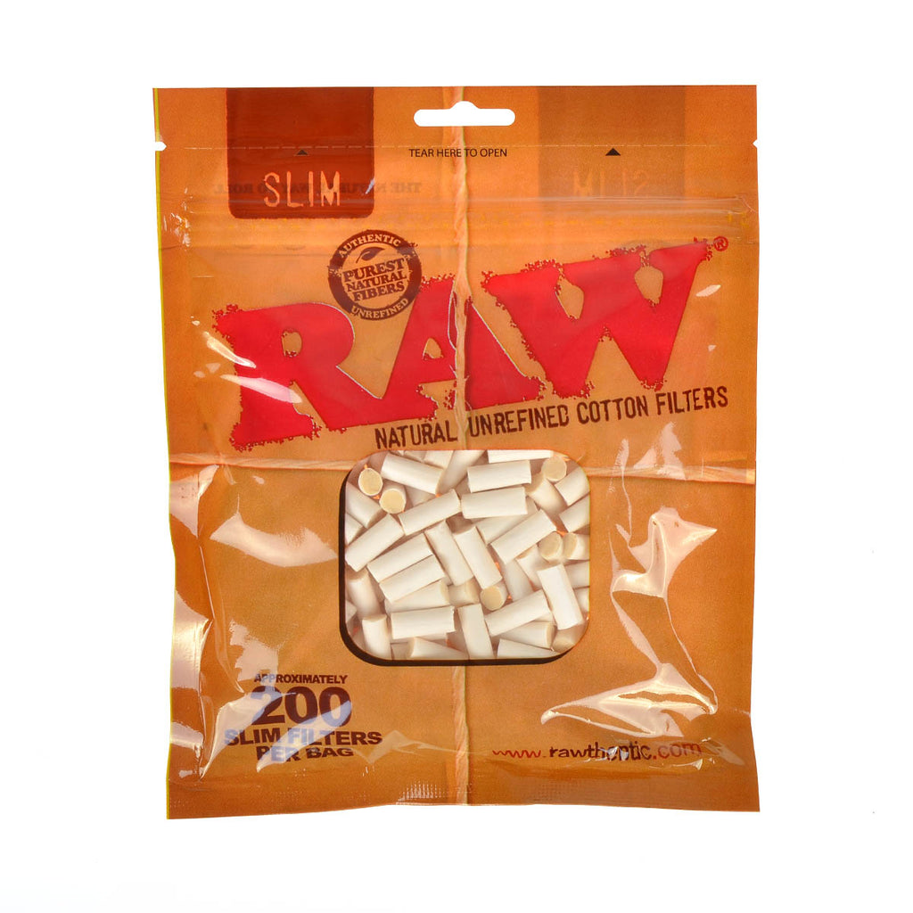 RAW Cotton Filters Slim Pack of 200 1