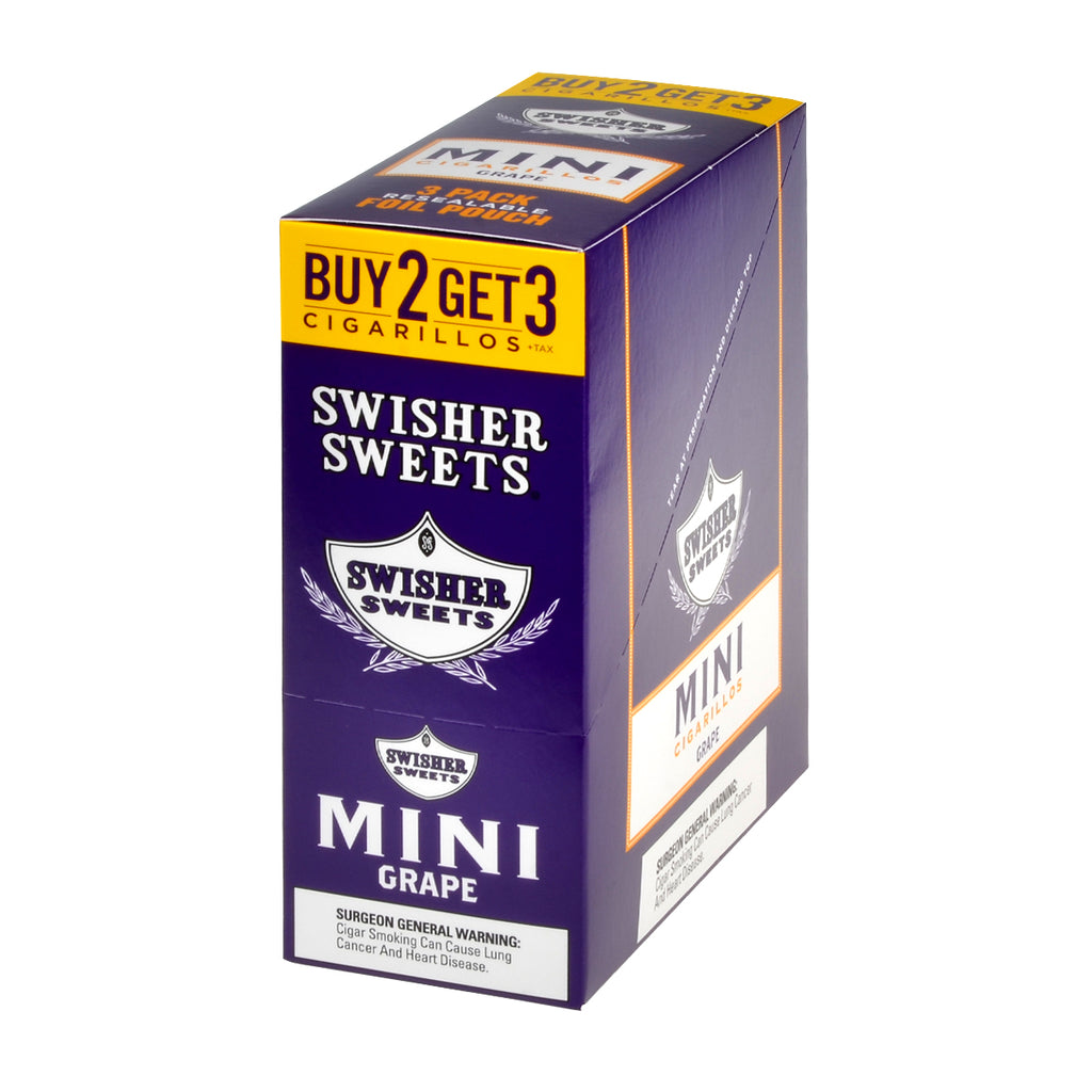 Swisher Sweets Mini Cigarillos Grape 15 Pouches of 3 4