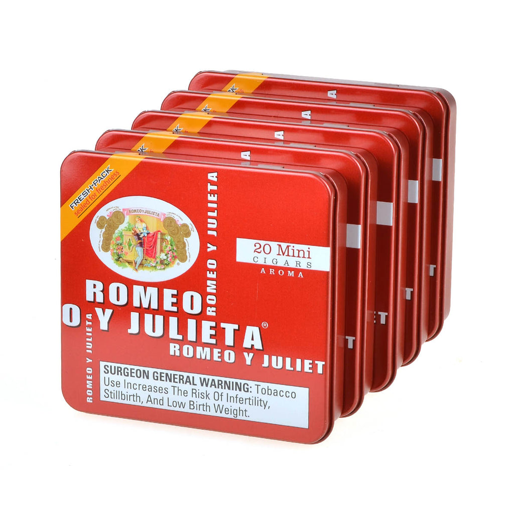 Romeo Y Julieta Mini Aroma Cigars 5 Tins of 20 1