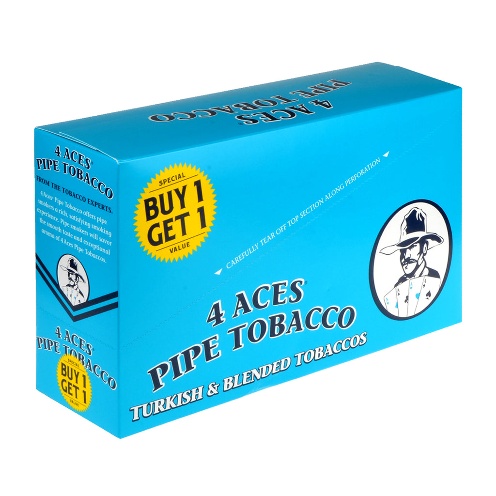 4 Aces Turkish B1G1 Pipe Tobacco 6 Pouches of 1.2 oz. 1
