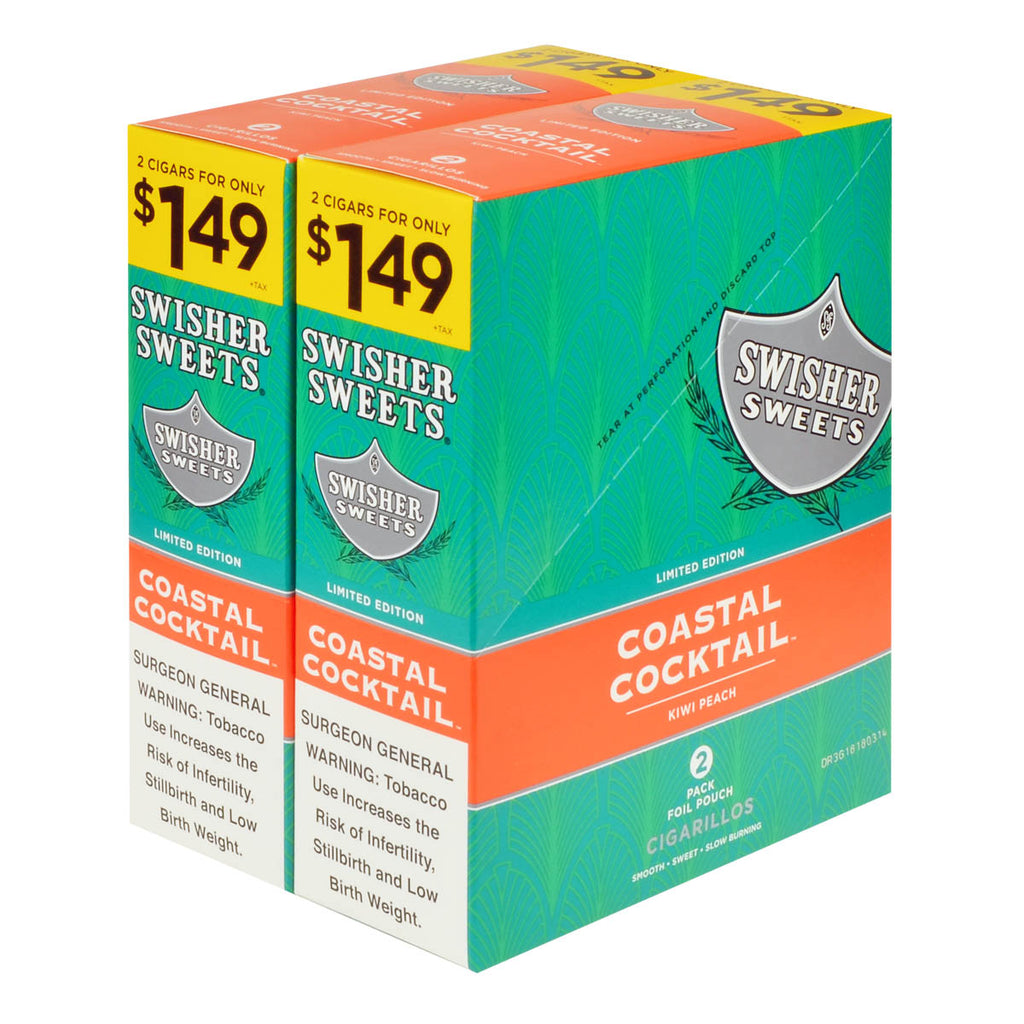 Swisher Sweets Cigarillos 1.49 Pre Priced 30 Pouches of 2 Coastal Cocktail 1