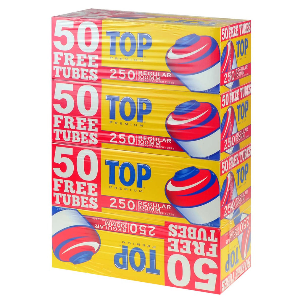 Top Premium Filter Tubes 100 mm Regular (Full Flavor) 4 Cartons of 250 1