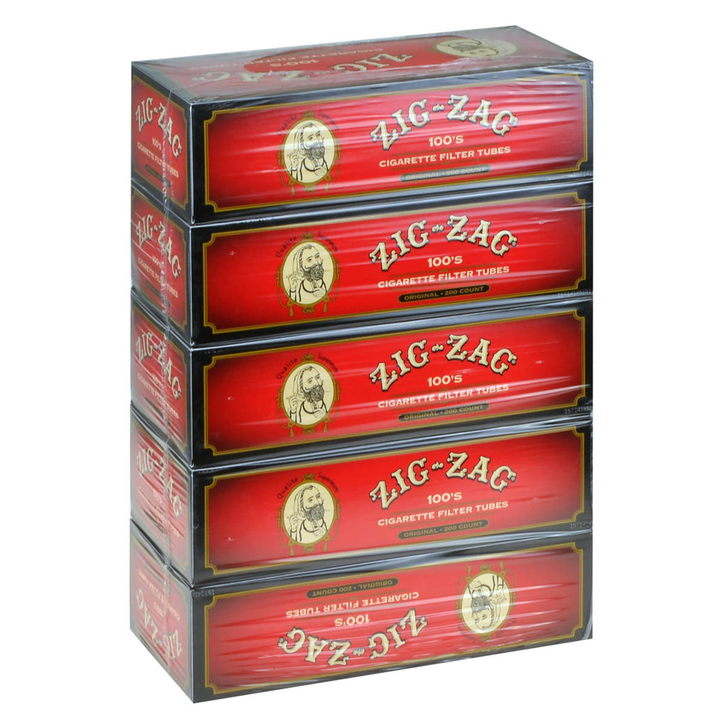 Zig Zag Filter Tubes 100 mm Original (Full Flavor) 5 Cartons of 200 1