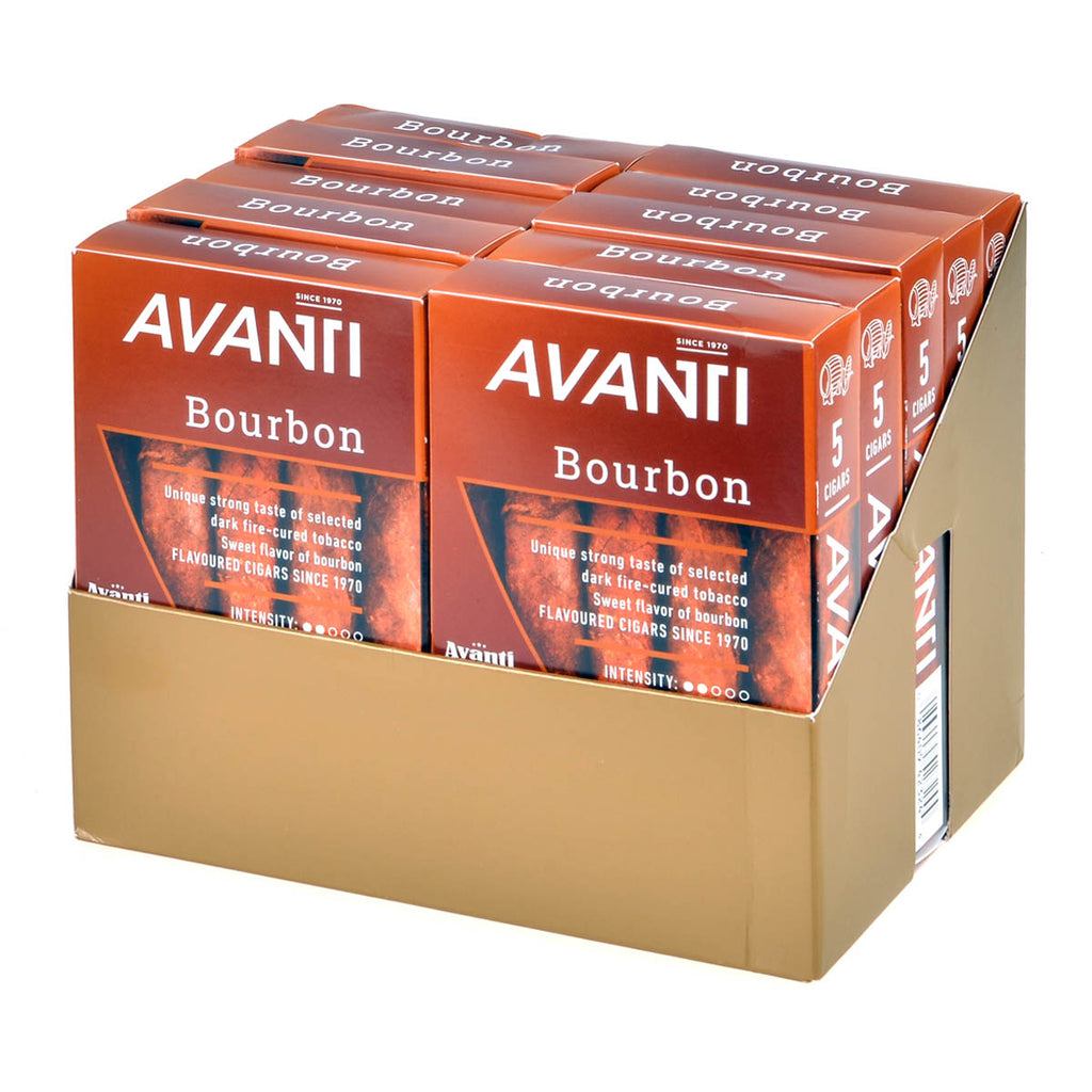 Parodi Avanti Bourbon Flavored Cigars 10 Packs of 5 1