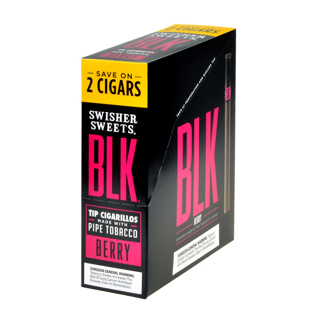 Swisher Sweets BLK Tip Cigarillos 15 pouches of 2 Berry 1
