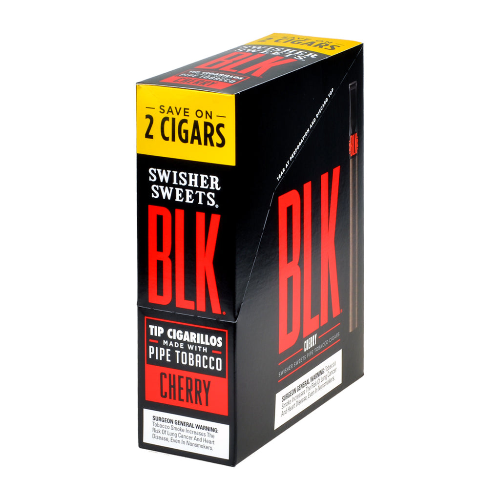 Swisher Sweets BLK Tip Cigarillos 15 pouches of 2 Cherry 1