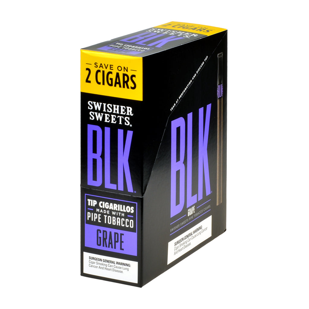 Swisher Sweets BLK Tip Cigarillos 15 pouches of 2 Grape 1