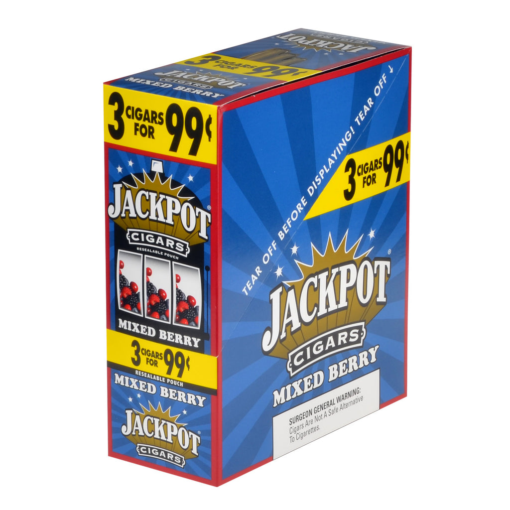 Jackpot Cigarillos Mixed Berry 99 Cents Pre Priced 15 Pouches of 3 1