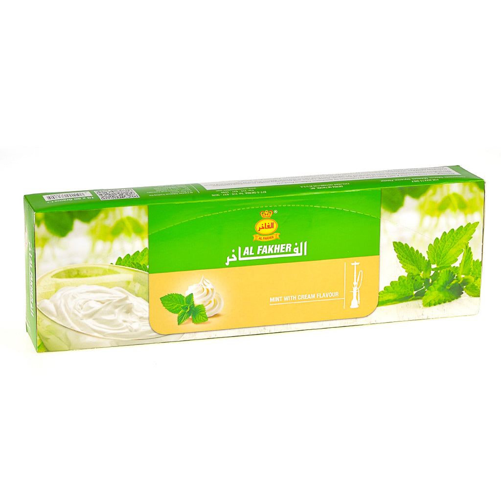 Al Fakher Mint with Cream Hookah Shisha 10 Packs of 50g 2