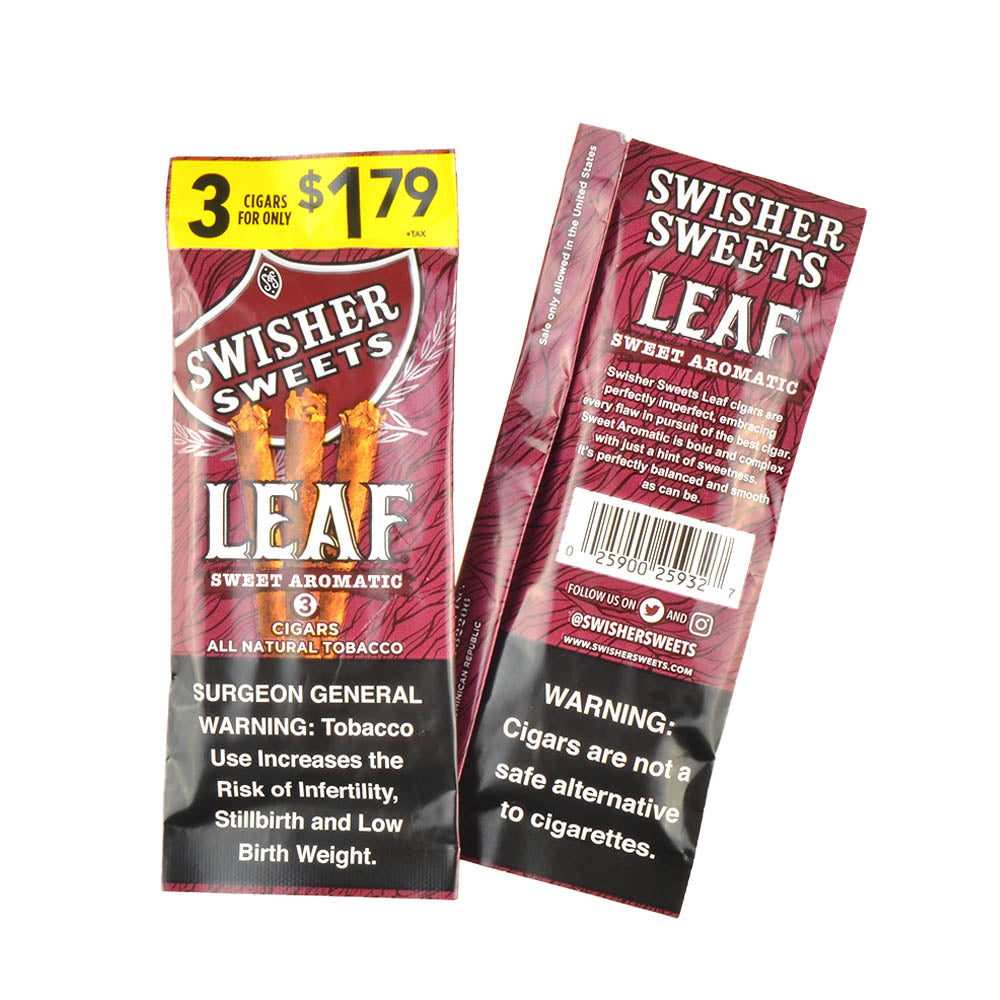 Swisher Sweets Leaf 3 for $1.79 Pack of 30 Sweet Aromatic 3