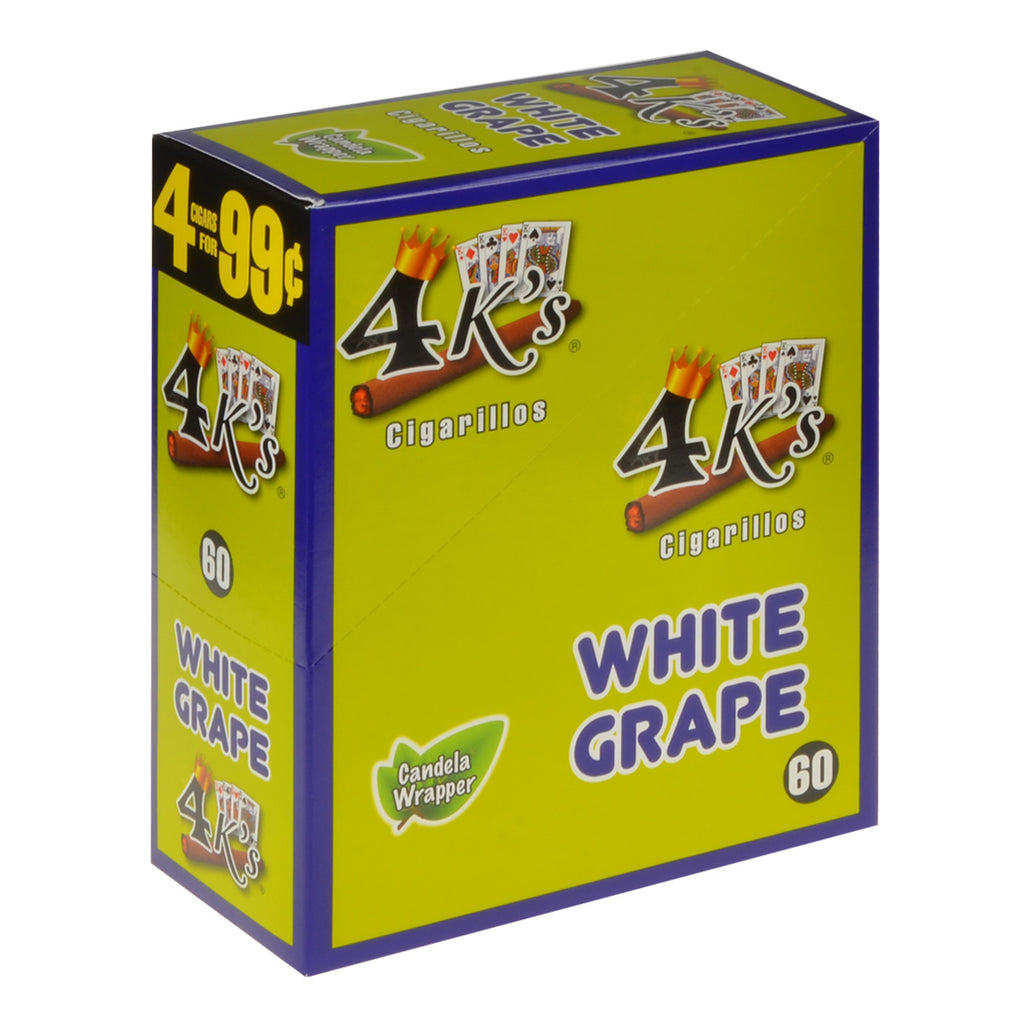 4 Kings Cigarillos 15 Packs of 4 White Grape 1