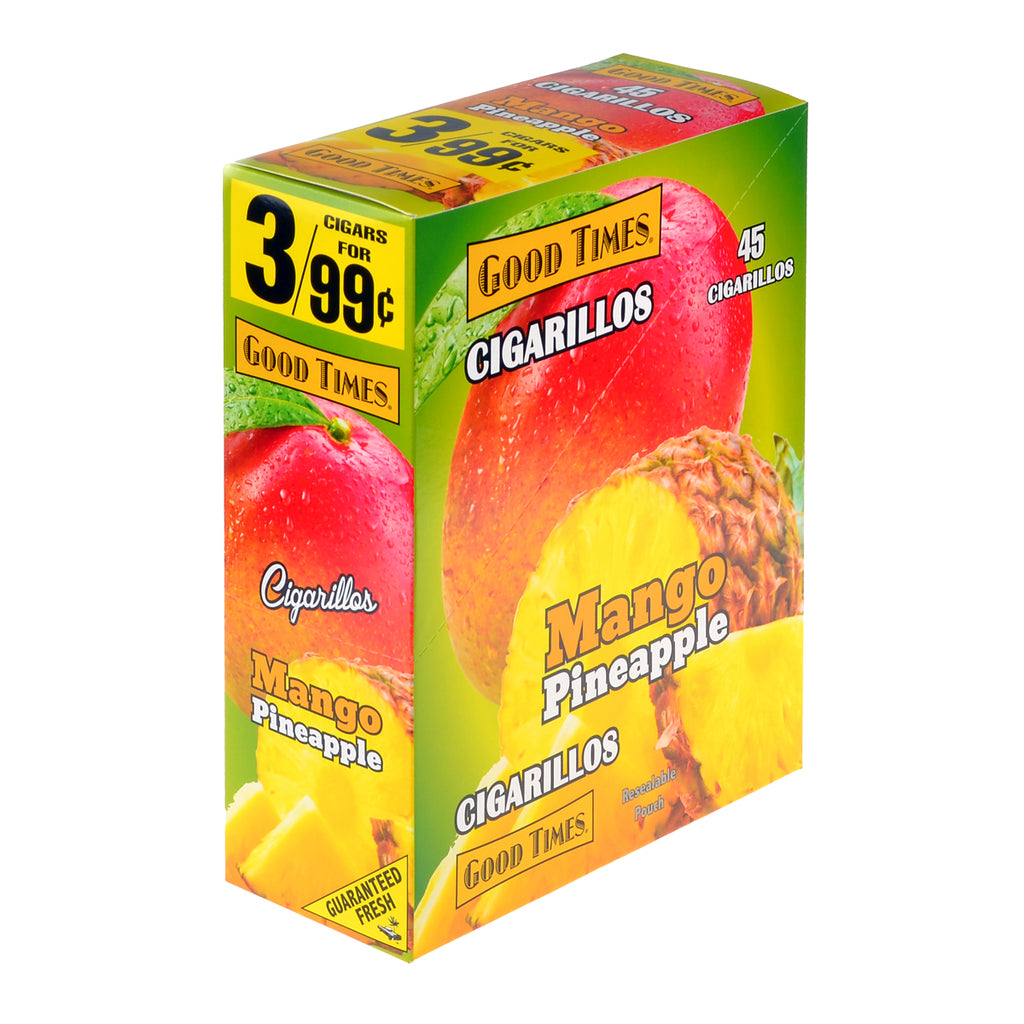 Good Times Cigarillos Mango Pineapple 3 for 99 Cents Pre Priced 15 Packs of 3 1