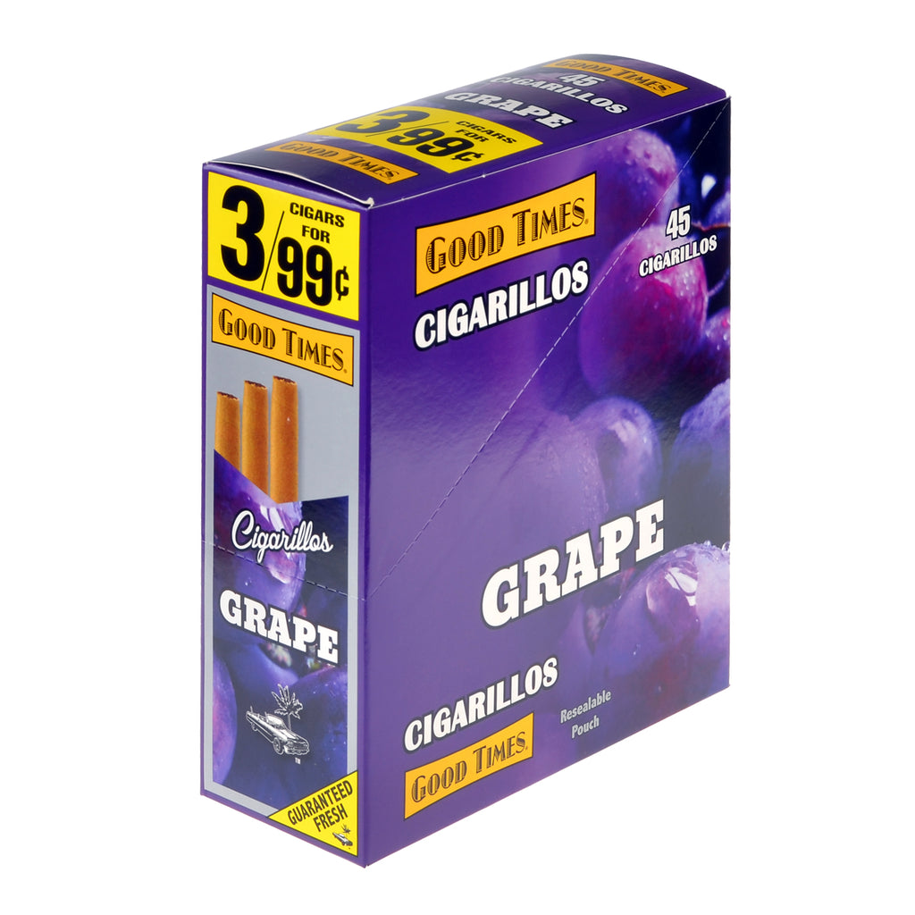 Good Times Cigarillos Grape 3 for 99 Cents Pre Priced 15 Packs of 3 1