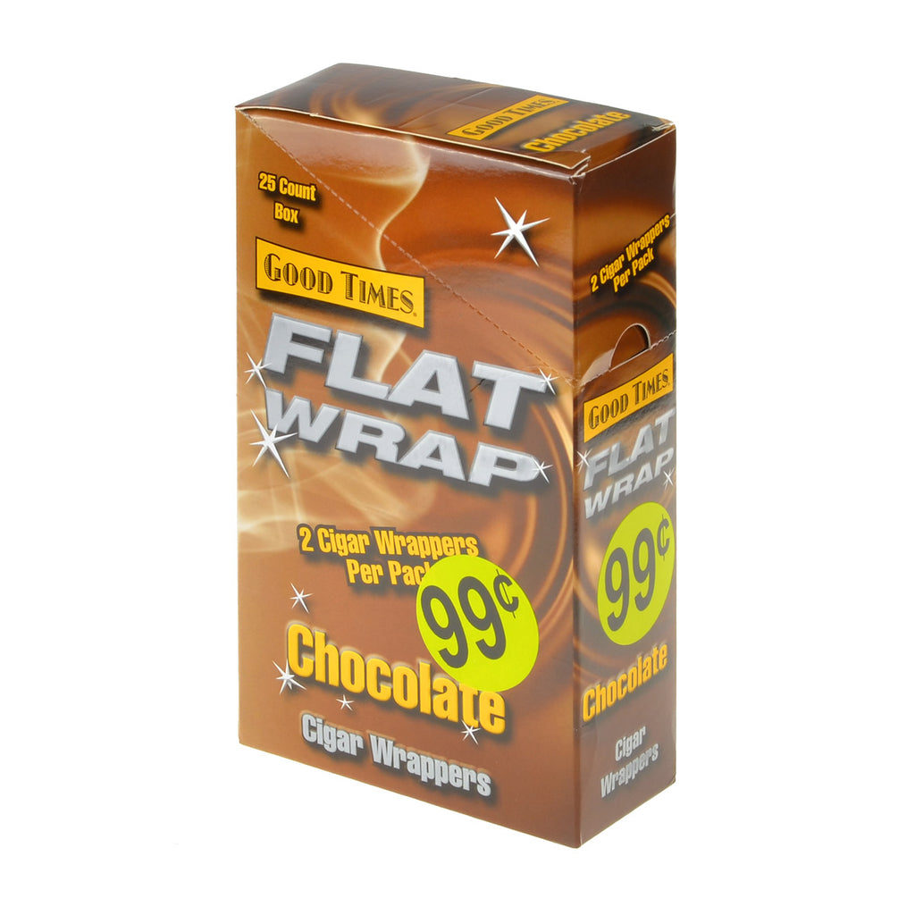 Good Times Chocolate Flat Wraps Pre Priced 25 Pouches of 2 1