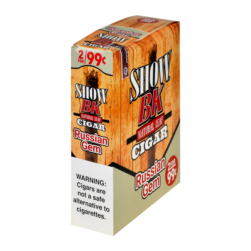 Show BK Cigarillos 2 For 99 Cent Pre Priced 15 Packs of 2 Cigars Russian Gem 1