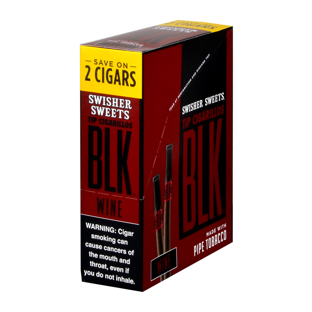 Swisher Sweets BLK Tip Cigarillos 15 pouches of 2 Wine 1