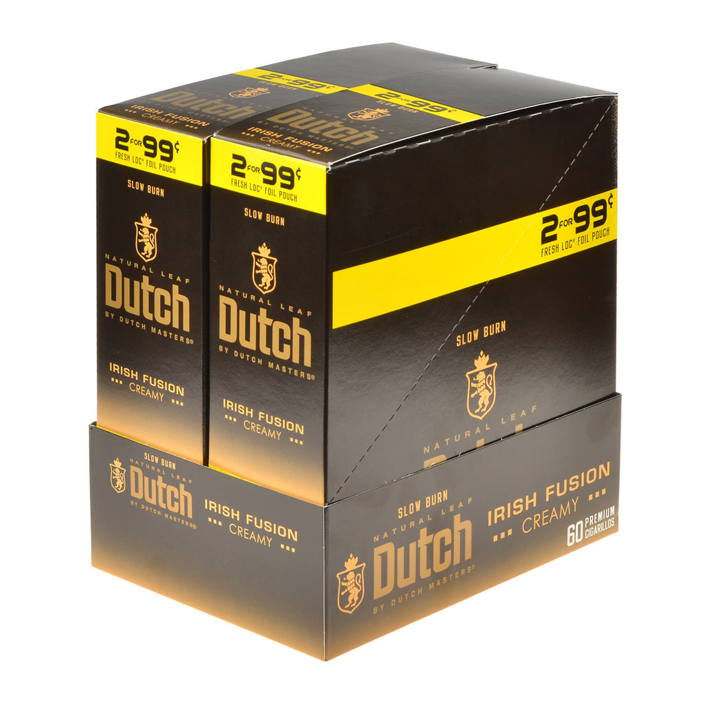 Dutch Masters Foil Fresh Irish Fusion 99 Cent Cent Cigarillos 30 Packs of 2 1