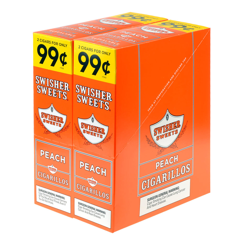 Swisher Sweets Cigarillos 99 Cent Pre Priced 30 Packs of 2 Cigars Peach 1