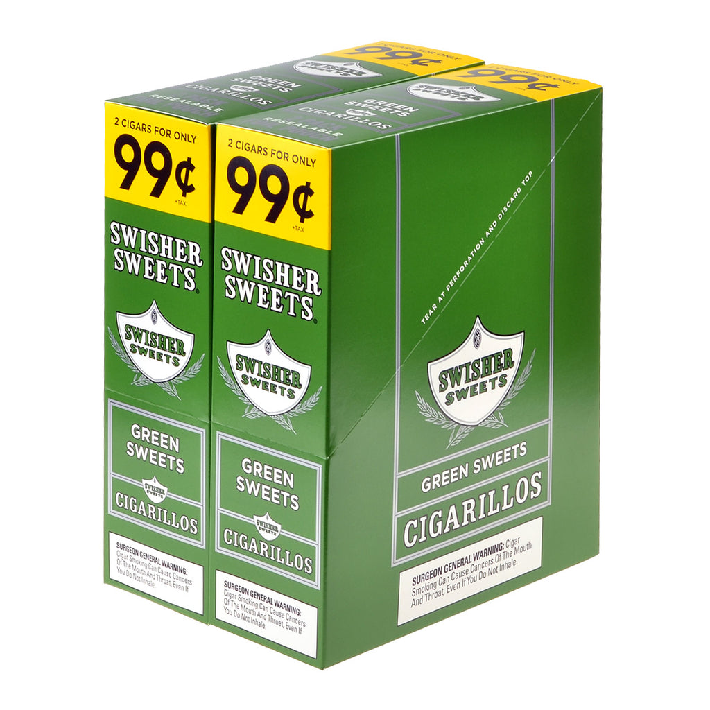 Swisher Sweets Cigarillos 99 Cent Pre Priced 30 Packs of 2 Cigars Green Sweets 4