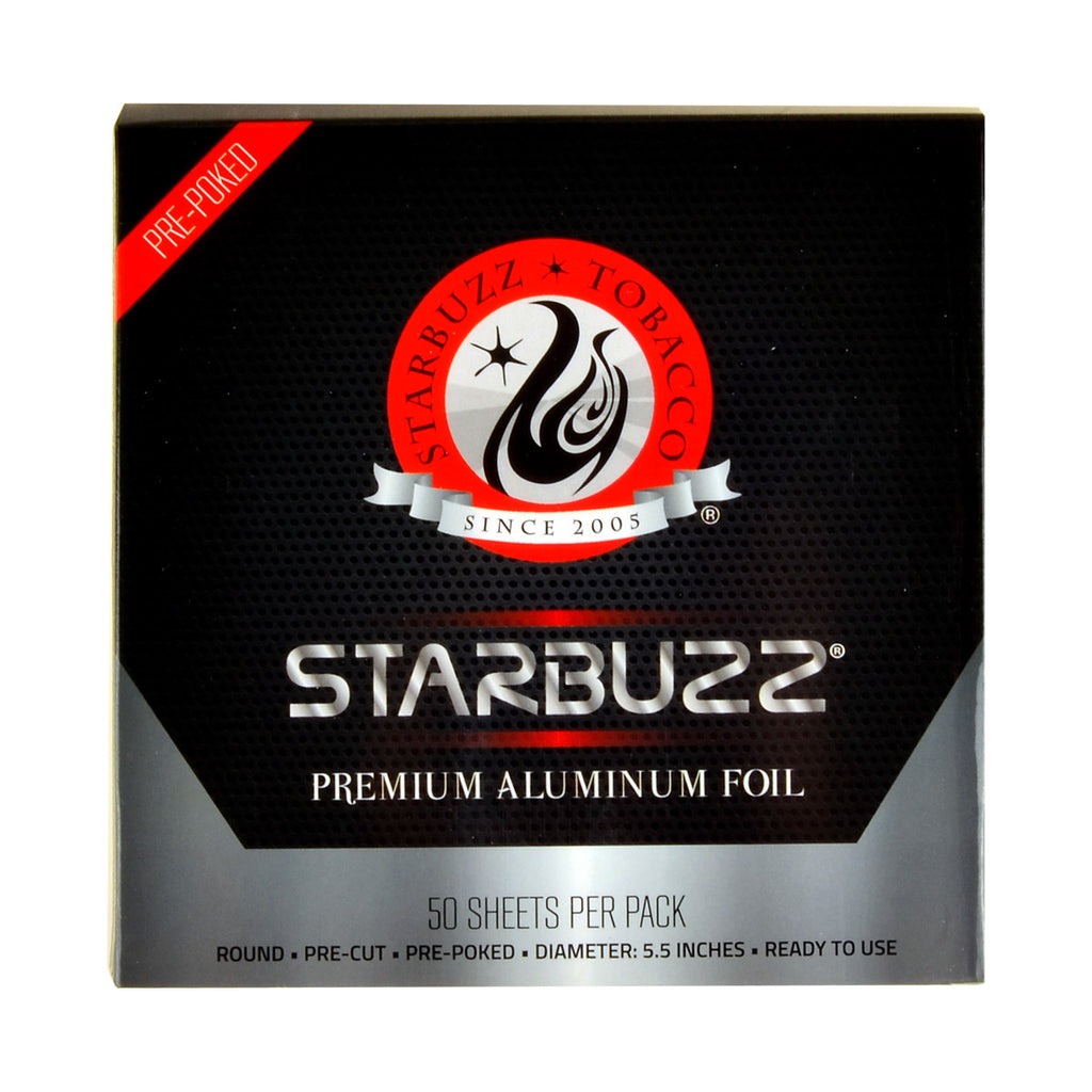 StarBuzz Aluminum Hookah Foil Pre-poked Pack of 50 1