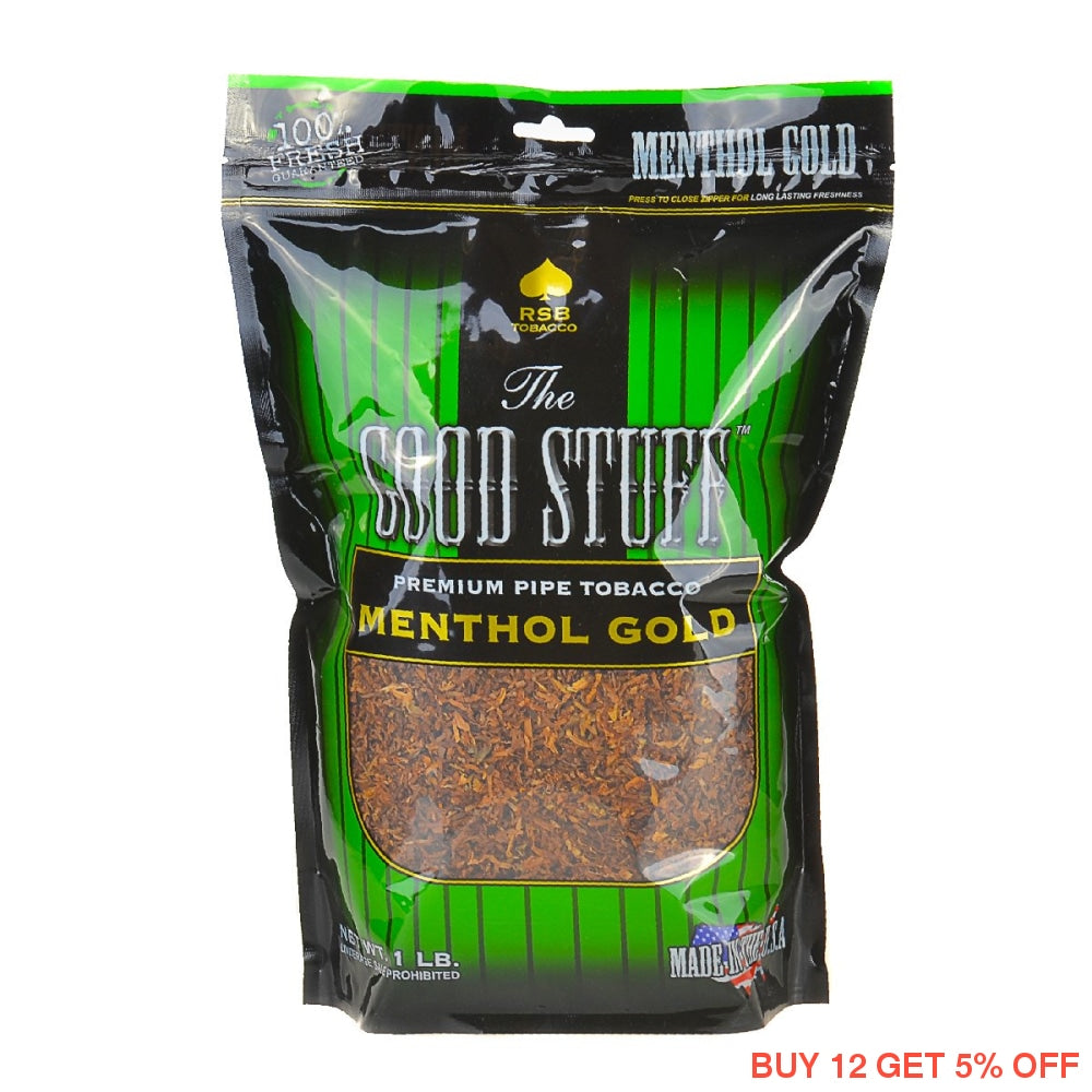 Good Stuff Menthol Gold Pipe Tobacco 16 oz. Bag – Tobacco Stock