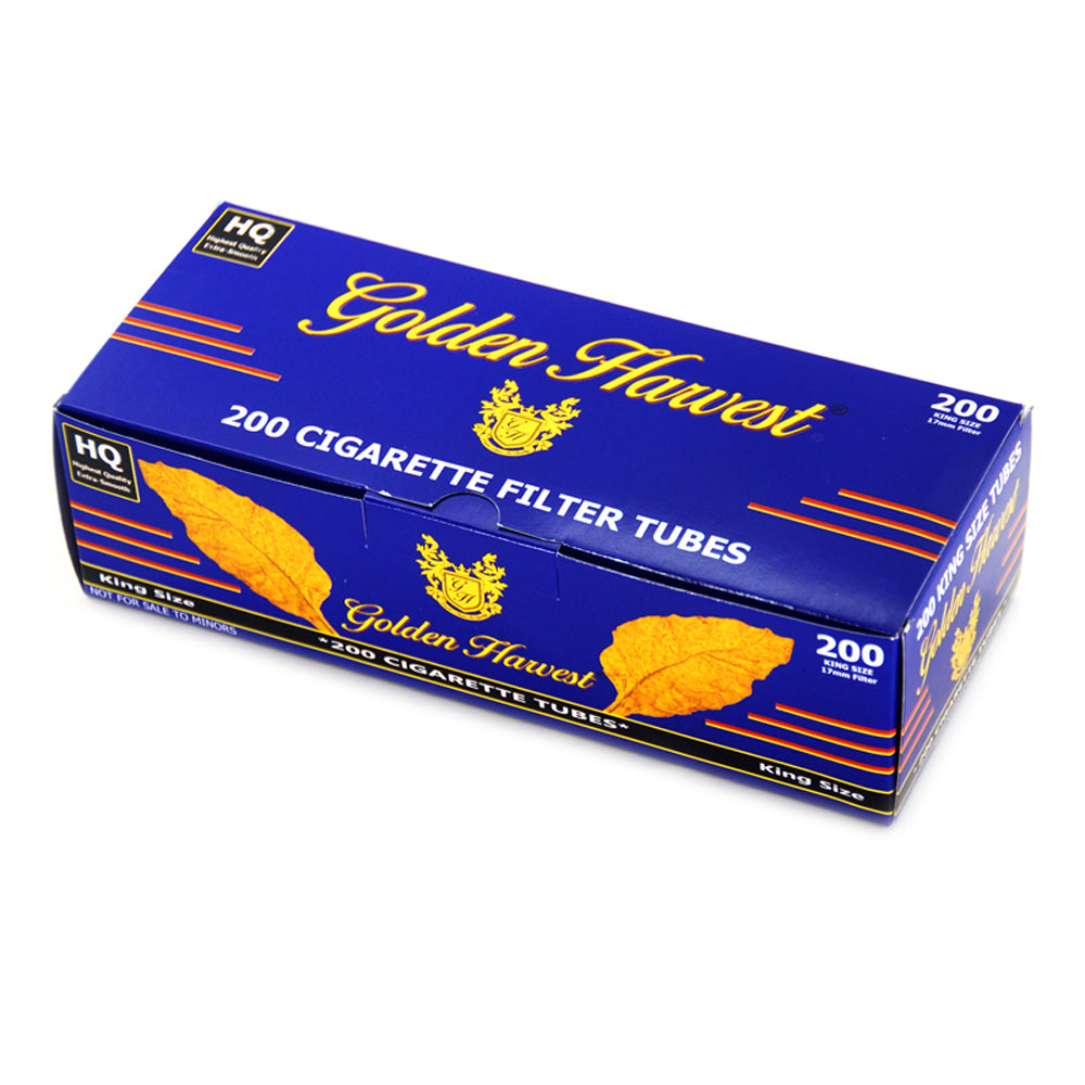 Golden Harvest Filter Tubes King Size Light 5 Cartons of 200 1