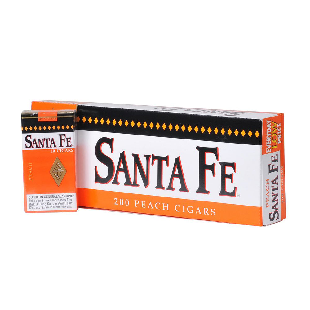 Santa Fe Peach Filtered Cigars 10 Packs of 20 1