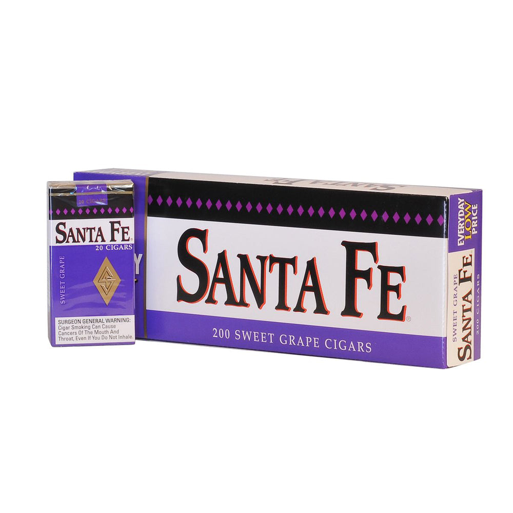 Santa Fe Grape Filtered Cigars 10 Packs of 20 1