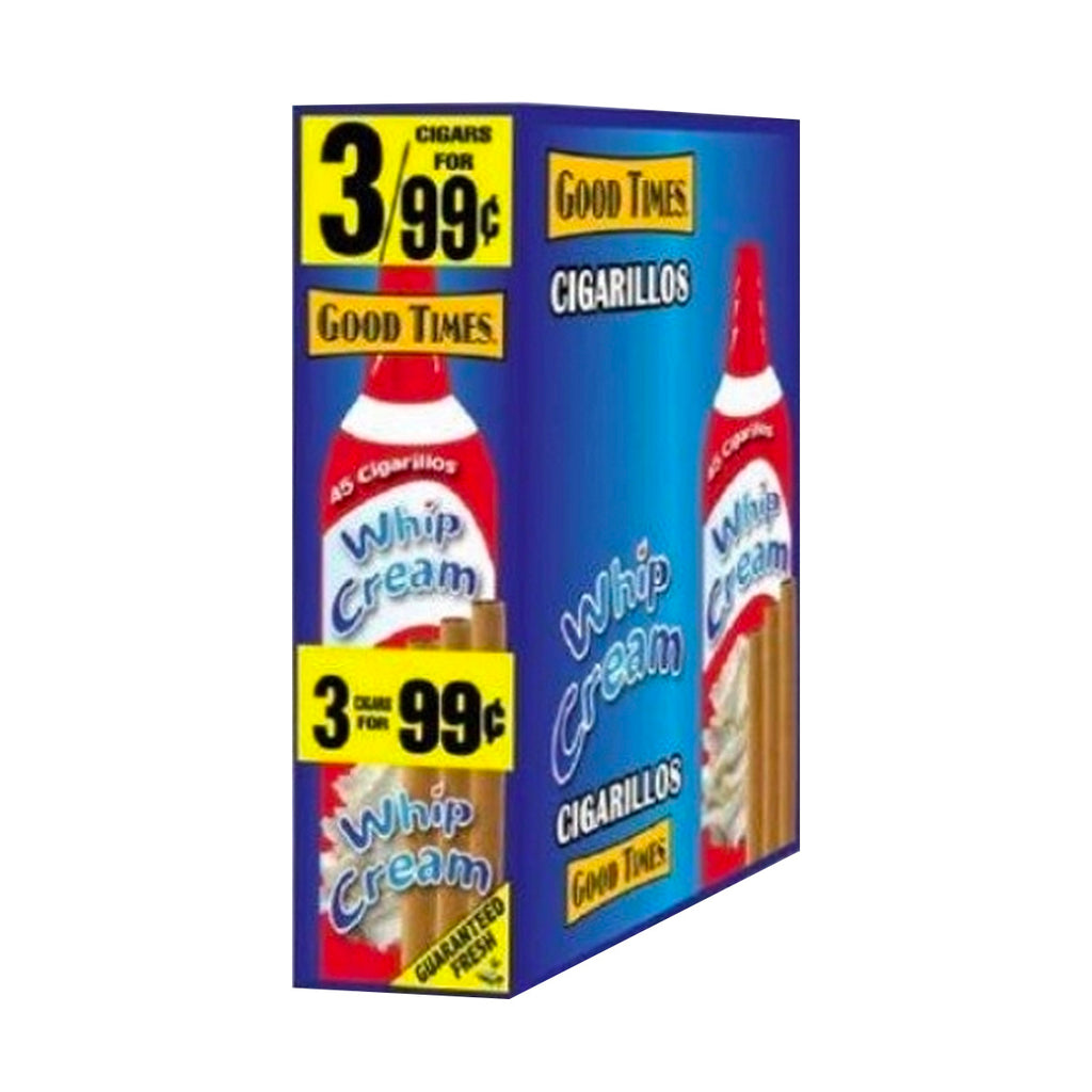 Good Times Cigarillos Whip Cream 3 for 99 Cents Pre Priced 15 Packs of 3 1
